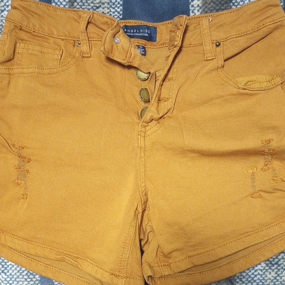 Angel Kiss Women's Golden Jean Shorts